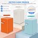 GUIVACI Retro Kühlschrank 72L – Leise (43 dB), 7-stufige Kühlregelung, LED-Innenbeleuchtung, für Schlafzimmer, Büro, Küche & Bar（weiß）