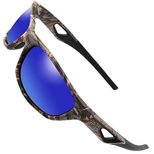 MOTELAN Polarized Outdoor Sports Sunglasses Tr90 Camo Frame for Men Women Driving Fishing Hunting Reduce Glare