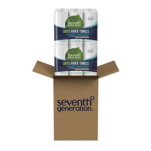 Seventh Generation Paper Towels, 100% Recycled Paper, 2-ply, 6-Count (Pack of 4)