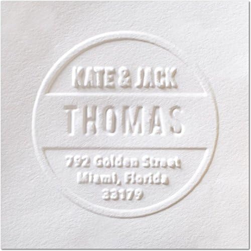 Custom Embosser - Personalize with Initials & Text - Hand-Held Embossing Stamp - Monogram, Seal Embosser Best for Books, Envelopes, Napkins
