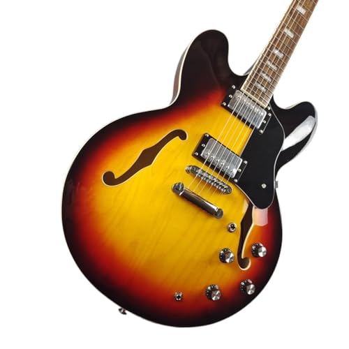 Guitare électrique personnalisée coucher de soleil pour sessions acoustiques et scène