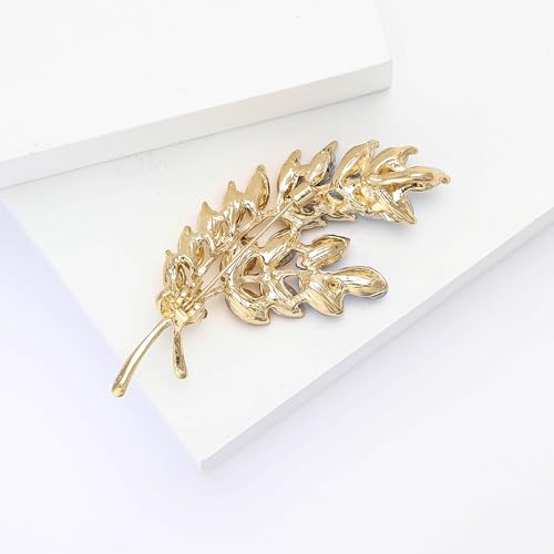 Image of Fashion Rhinestone Ukrainian Ear of Wheat Brooch for Women Ukrainian Patriotic Flag Brooch Dress Suit Pin Accessories Party Banquet Gift