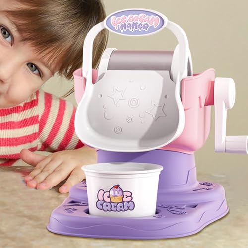 Eismaschine | Softeismaschine | Manuelle schnelle Ergebnisse Einfacher Hersteller von gefrorenen Leckereien | Machen Sie, Sorbet, gefrorenen Joghurt | Kompaktes, langlebiges Kühldesign für Kinder – Bild 4