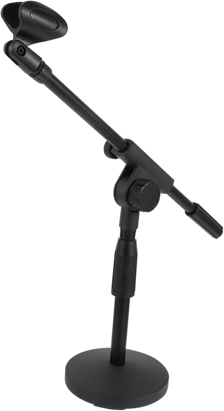 Hemoton 1pc Mic Stand Weighted Base for Optimal Stability Height Desktop Microphone Stand for Conference Podcasting and Musician Use