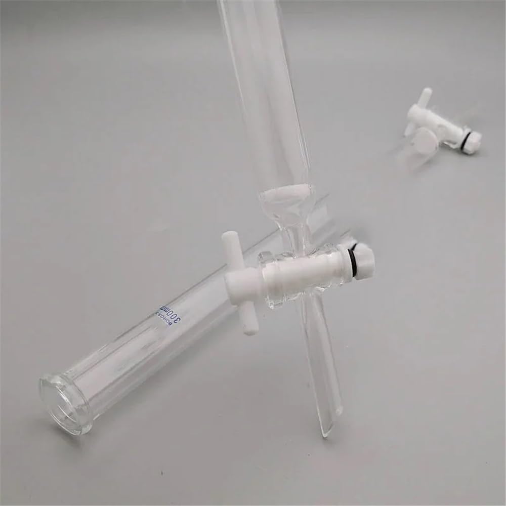 Urządzenia i wyposażenie laboratoryjne, 1 sztuka, szklana kolumna laboratoryjna z tłokiem PTFE (30 x 400 mm)