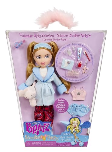 Bratz Slumber Party - Cloe Modepuppe - Mit 2 Pyjama-Garnituren, Plüschtier...
