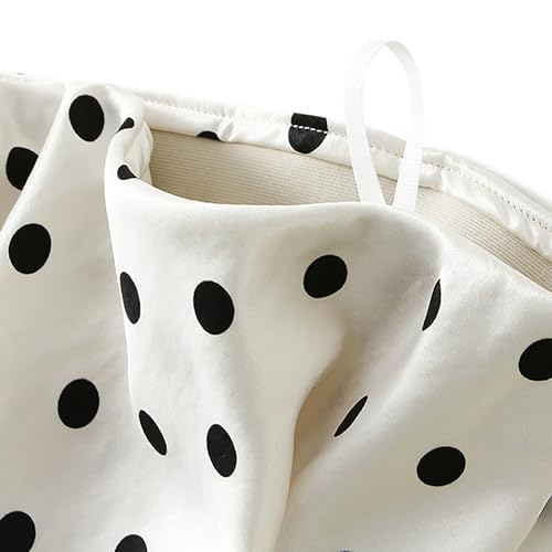 CORIRESHA Women's Elegant Polka Dot Skirt Elasticized Waistband Flowy Maxi Satin Skirt3