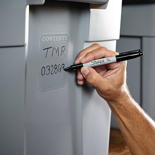 Image of Sharpie Permanent Markers, Fine Tip, Black, Office Supplies, Quick Drying, Fade Resistant, For Wood, Plastic, Paper, Metal, And More, 40 Count (Pack of 6)
