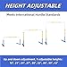 Adjustable Height Hurdles Training Equipment, 2Pcs Metal Practice Hurdles Track and Field for Kids, Youth and Adults Agility Training, Jumping Speed Hurdles for Football, Soccer, Basketball, Dogs