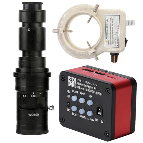Microscopio digital 4K a 60FPS con lente de montura C 500X para control de calidad
