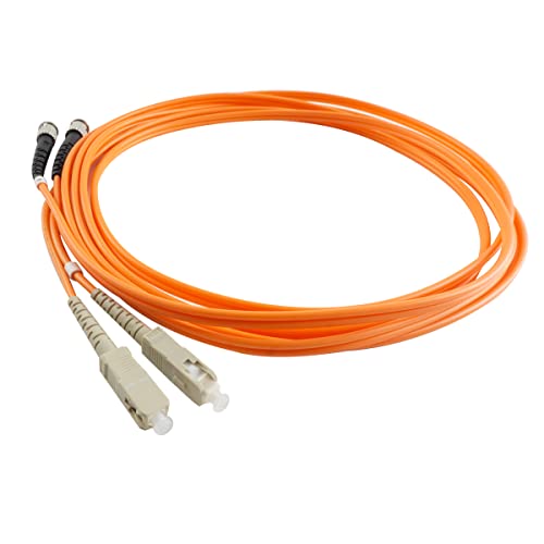SC to ST Fiber Patch Cable, 3M (9.84ft) Multimode Duplex 50/125um OM2 Fiber Jumper- SC/UPC-ST/UPC Patch Cords Orange