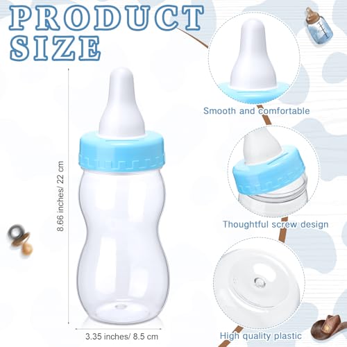 Image of Roowest 512 Pcs Baby Shower Games Guess How Many Pacifiers Sign 100 Small Guessing Games 10 HB Pencils 750ml Milk Bottle 400 Acrylic Pacifiers Decoration for Guest Gender Reveal(Blue,Cowboy)