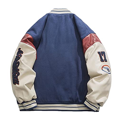 Aelfric Eden Men’s Varsity Jacket Oversized Jacket Closure Casual Patchwork Lamb Collar Winter Coats2