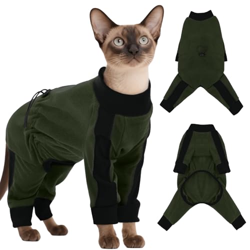 Vêtement chat anti-chute de poils et pyjama combinaison chaton de récupération M