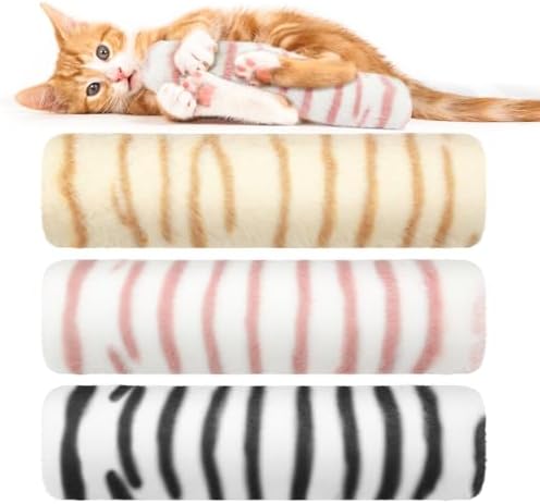 OSDUE 3Pcs Katzenminze Katzenspielzeug, Katzen Spielzeug Set, Katzenkissen mit Katzenminze Katzen Baldrian Kissen Plüsch Schmusekissen, Weiches Flauschiges Haustier beruhigendes Sp