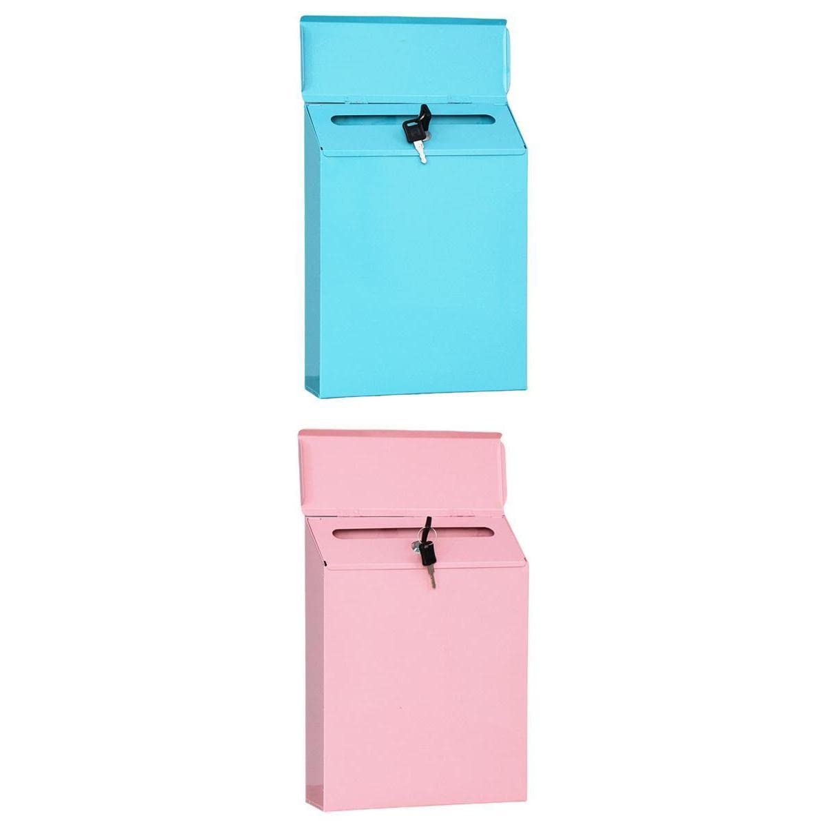 2x vertical mailbox locking drop box secured payments postbox case for porch