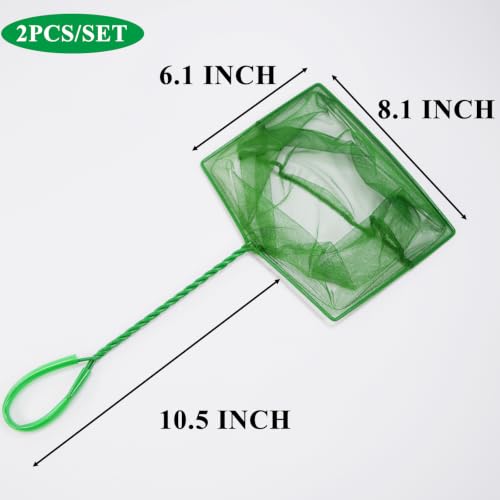 Image of 8 Inch Fish Net Aquarium, Fish Tank Net, Aquarium Net with 10.5 Inch Handle