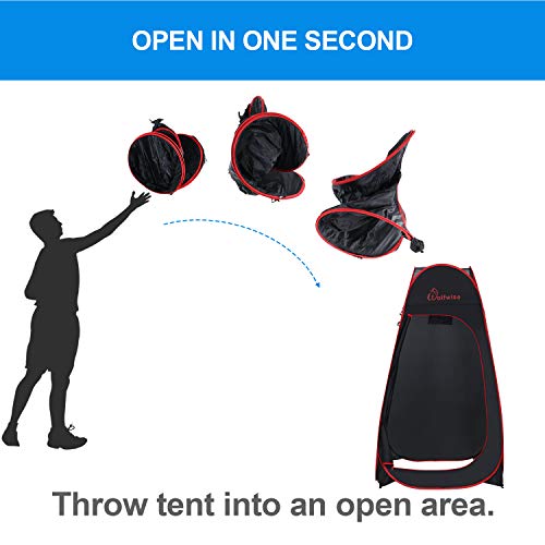 WolfWise 6.6FT Portable Pop Up Privacy Tent Spacious Changing Room for Camping Biking Toilet Shower Beach