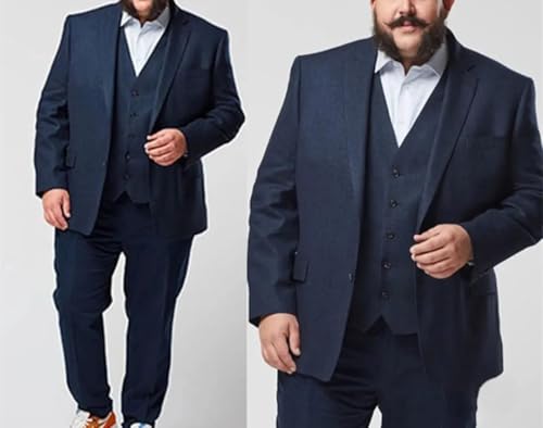 Men's Tweed Business Suit - Notch Lapel 3-Piece | Prom Dinner Groom4