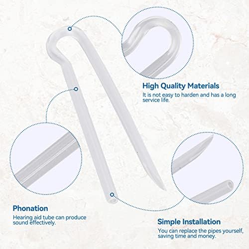 10pcs Hearing Aid Tubes, Flexible Hearing Aid Tubing Replacement Professional Hearing Aid Supplies for Seniors(3.1*2.0mm)