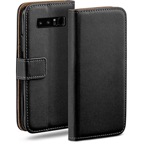 Funda para Samsung Galaxy Note8 moex negra con ranura para tarjetas y protección 360