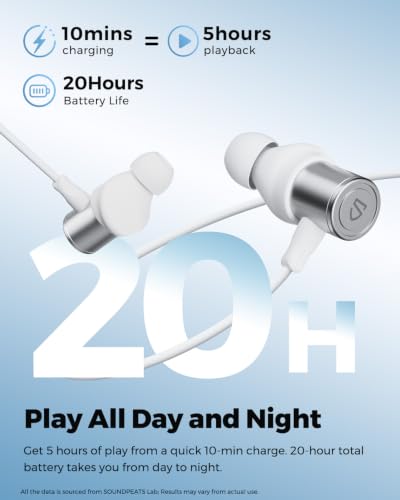 Image of SoundPEATS Q40 HD - Sports Neckband Bluetooth Headphones - Off-White