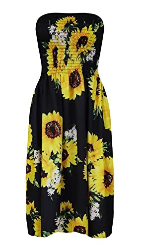 Image of Zyyfly Womens Summer Beach Dresses Strapless Cover Ups Dress Tube Top Sundresses