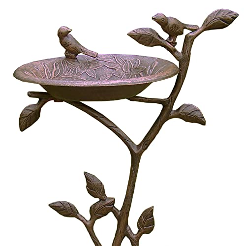 Image of Oakland Living Meadow Bird Bath, Antique Bronze