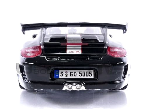 Modelo Porsche GT3 RS 4.0 1:18 Bburago negro miniatura 5