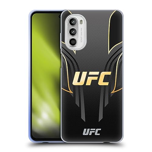 Head Case Designs Officially Licensed UFC Black Gold Jersey Logo Soft Gel Case Compatible with Motorola Moto G52