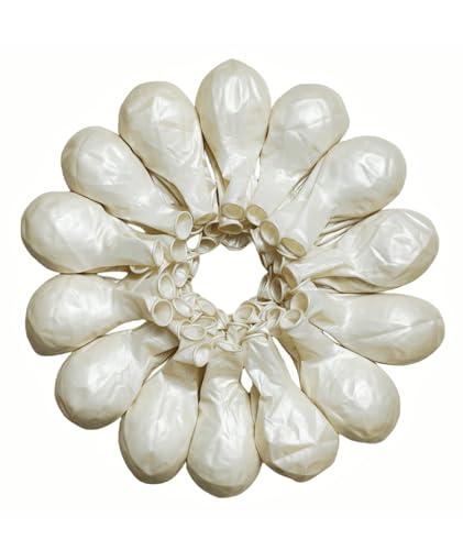 Image of 90 Pack White Pearl Balloons 18 inch Pearl White Latex Party Balloon Bulk for Various Party Events Decorations