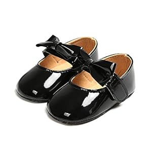 Baby Girls Mary Jane Flats Shoes Moccasins Rubber Non-Slip Soft Sole Toddler Princess Dress Shoes