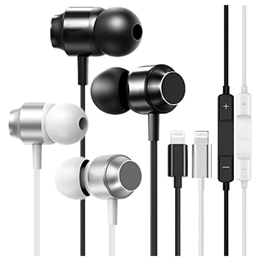 Headphones for iPhone, Earbuds Wired Earphones with Microphone,Isolation Noise [Lightning Connector - Apple MFi Certified] Replacement for iPhone 14 13 12 11 Pro Max/X XS Max XR/8 7 Plus - Pack of 2