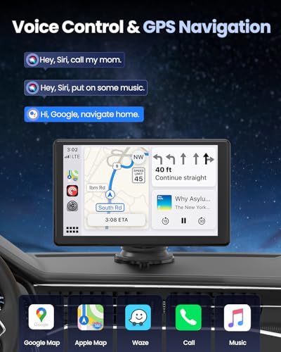 Moeckearla Wireless Carplay Screen for Car with 5K Dash Cam, 9