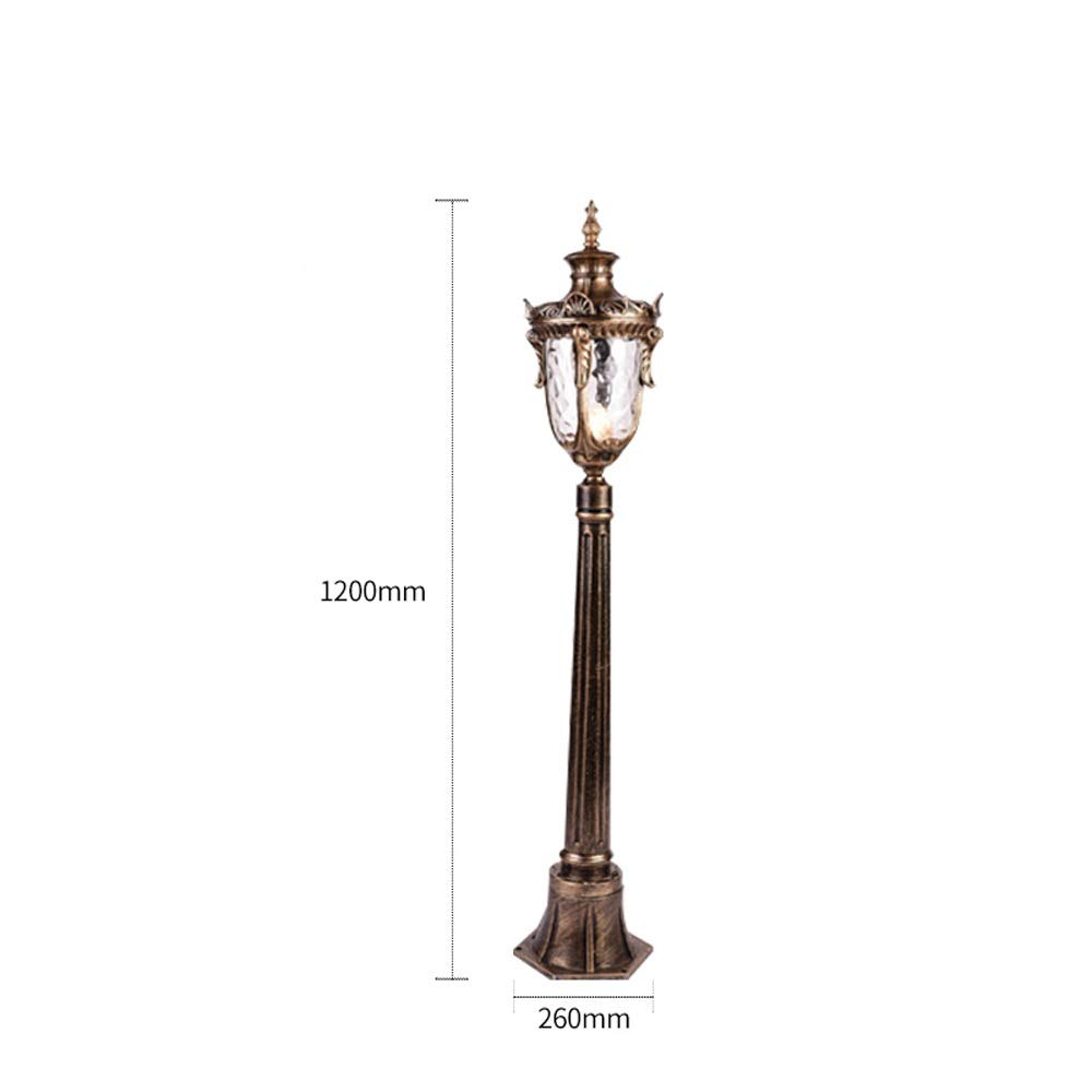 Street Lights Fashion Outdoor Lawn Glass Lantern Table Lamp European Garden Landscape Wall Pillar Post Light Aisle Balcony Watertight Sconce (Lawn Lamp)