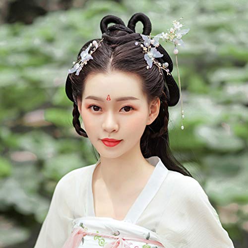PIXNOR 1 Conjunto de Pauzinhos de Cabelo Com Borla - Pauzinho de Cabelo Chinês Feito à Mão Vintage C