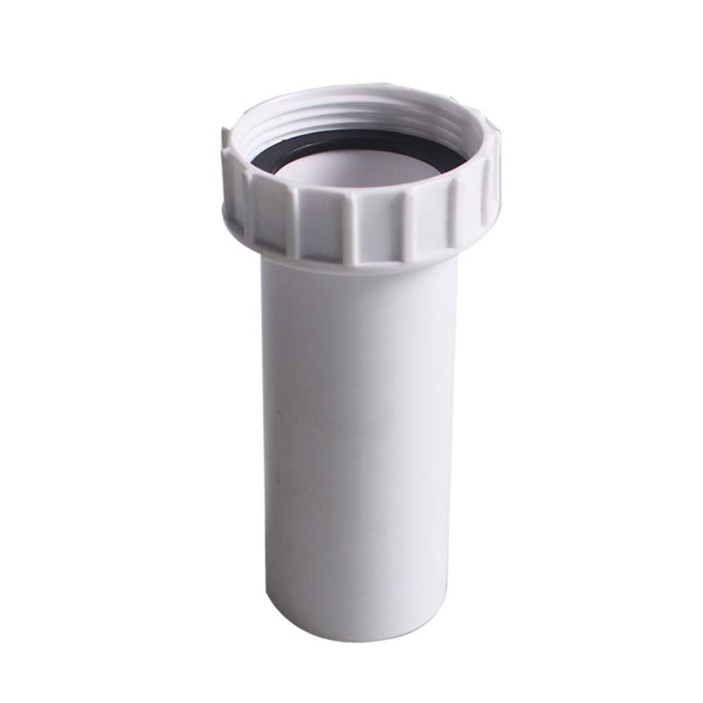 Hatoolha Women's White Pipe Extension Connector 47.5Mm To 40Mm Straight Pipe Reducer Drain Waste Extension Connector Fit For Kitchen Sinks (White)