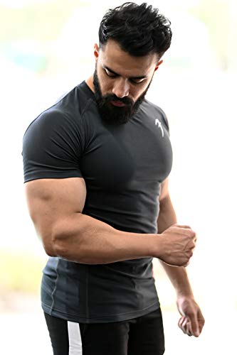 Image of FUAARK Men's Round Neck Slim Fit Gym Sports T-Shirt