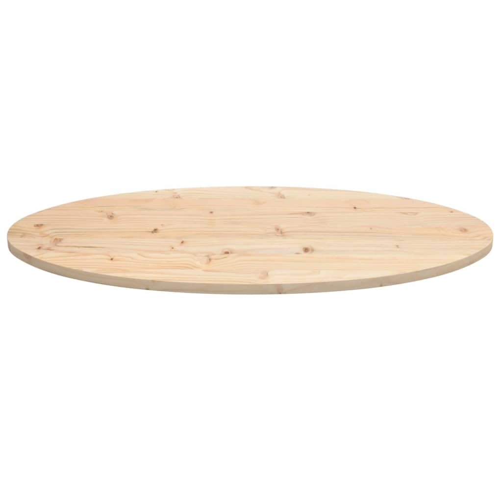 vidaXL Dessus de Table, Plateau de Bureau, Dessus de Table de Remplacement Maison Restaurant, Marron 90x45x2,5 cm Bois de Pin Massif Ovale
