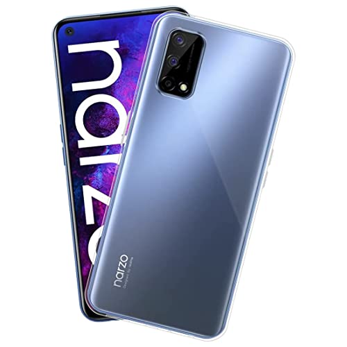Image of Soft Flexible Silicone Back Cover Compatible with Realme Narzo 30 Pro 5G, Transparent Case