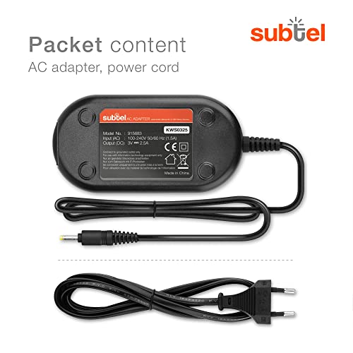 Subtel® Alimentatore KWS0325 Compatibile con Kodak...