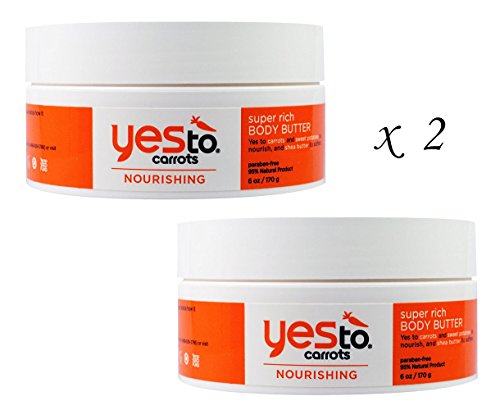2 Tubs of Yes To Carrots Body Butter - Super Rich - 6 oz