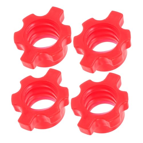 BRIGHTFUFU 4pcs Screw Barbell Collars Durable Fitness Locking Nuts for Secure Weight Lifting Essential Dumbbell Nuts for Home Gym Use Multipurpose Strength Accessories