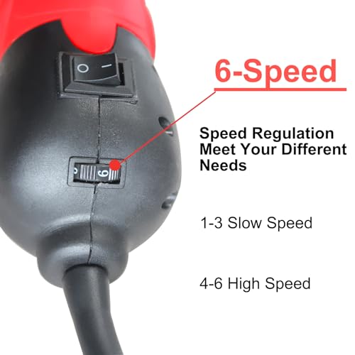 WORKFUN Professional Horse Clippers 600W, 6 Speed Adjustable Grooming Clippers for Horse, Horse Trimmer Shaver Kit for Horse, Goat, Cattle, Pony and Large Thick Coat Animals