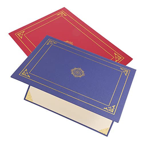 Porte-certificat Lurrose en lot de 2 avec bords arrondis pour documents