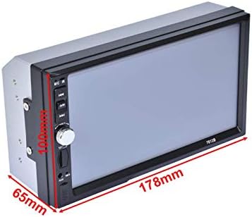 Diagram showing the dimensions of the KUNFINE 7-inch Double Din Car Stereo: 178mm width, 103mm height, and 65mm depth.