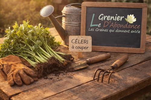 100 graines Aromatiques à semer - Le Grenier d'Abondance - CÉLERI à couper - Apium graveolens