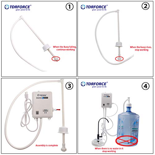 TDRFORCE 5 Gallon Water Jug Dispenser Pump Automatic Water Dispenser Bottled Water Dispensing Pump System Bottled Water Machine Drinking 5 Gallon Fridge Ice Maker