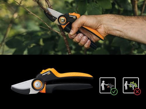 Fiskars Amboss-Gartenschere, X-series PowerGear, P941, Mit Rollgriff – Ansicht 5