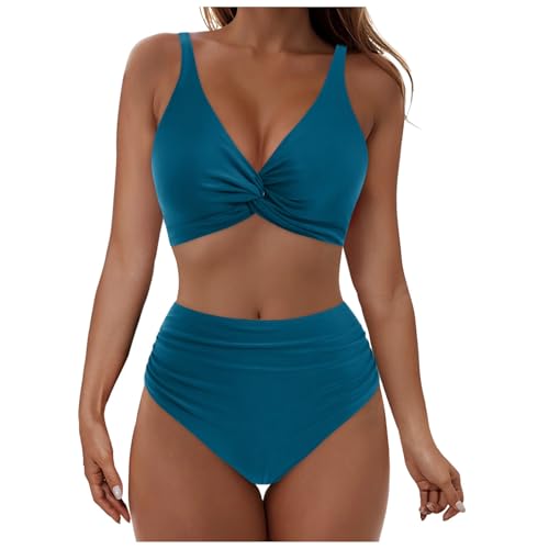 Bikinis Mujer Cuello En V Dos Piezas Baja Traje De Baño Bañadore Conjunto para El Mar Playa Piscina Fiesta Vacaciones Traje De Baño Halter Backless Bandeau Vientre Plano Push Up Swimwear Beachwear